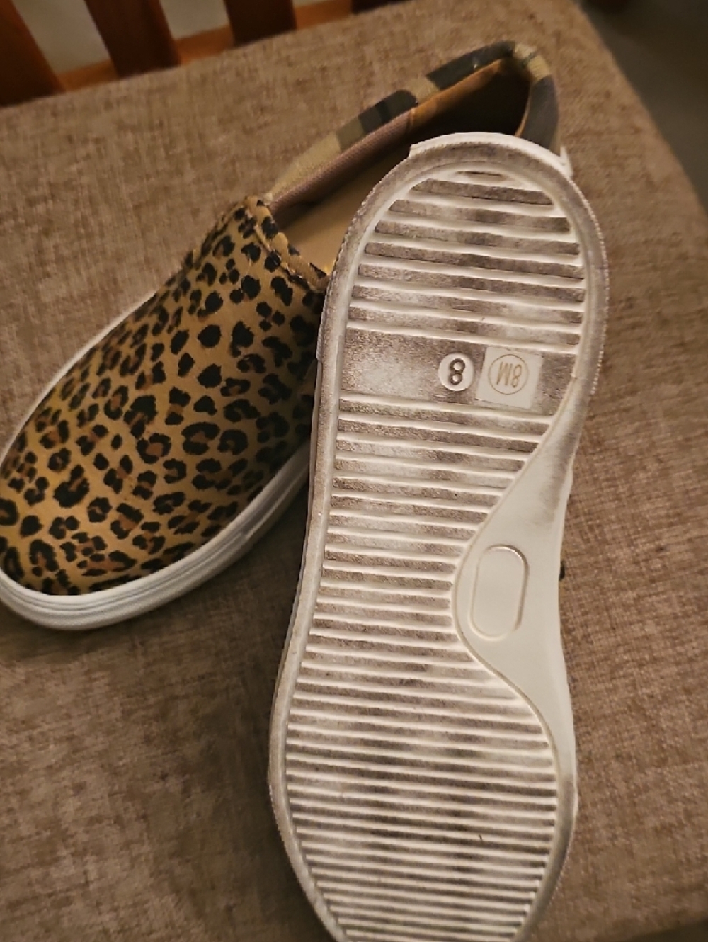 Coconuts by Matisse WomensLeopard Print Slip-On Sneakers in Tan and Black - Picture 3 of 3